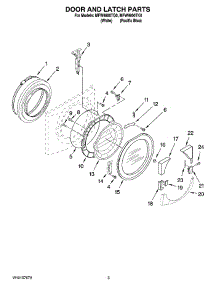 02 - Door And Latch Parts parts for Maytag Washer MFW9800TQ0 from AppliancePartsPros.com