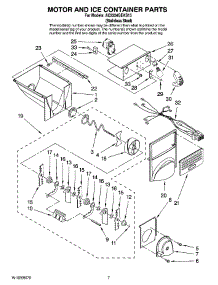 05 - Motor And Ice Container Parts parts for Maytag Refrigerator AC2224GEKS13 from AppliancePartsPros.com