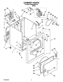 02 - Cabinet Parts parts for Maytag Dryer 4KMED5900TW0 from AppliancePartsPros.com