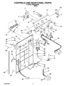02 - Controls And Rear Panel Parts parts for Maytag Washer MVWC500VW0 from AppliancePartsPros.com