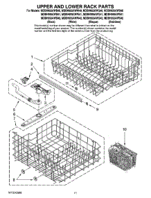 09 - Upper And Lower Rack Parts parts for Maytag Dishwasher MDBH955AWW42 from AppliancePartsPros.com