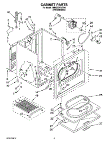02 - Cabinet Parts parts for Maytag Dryer 7MMGE7973TW0 from AppliancePartsPros.com