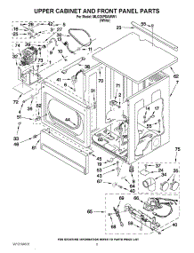 03 - Upper Cabinet And Front Panel Parts parts for Maytag Dryer MLG24PDAWW1 from AppliancePartsPros.com
