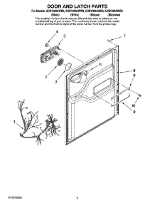 03 - Door And Latch Parts parts for Maytag Dishwasher ADB1500AWQ0 from AppliancePartsPros.com