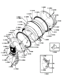 05 - Lint Screen, Tumbler (Front & Back) parts for Maytag Dryer DG24CA from AppliancePartsPros.com