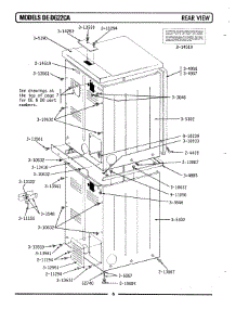02 - Rear View parts for Maytag Dryer DG22CA from AppliancePartsPros.com