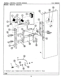 03 - Control Center Shroud parts for Maytag Dryer MDG27CSABL from AppliancePartsPros.com