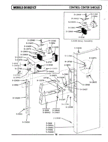 03 - Control Center Shroud parts for Maytag Dryer DE21CT from AppliancePartsPros.com