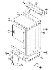 03 - Cabinet (Front) parts for Maytag Dryer MDE10CSADW from AppliancePartsPros.com