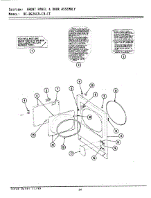 04 - Front Panel & Door Assembly parts for Maytag Dryer DG26CA from AppliancePartsPros.com