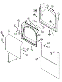 04 - Door parts for Maytag Dryer MDG14PSABW from AppliancePartsPros.com