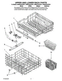09 - Upper And Lower Rack Parts parts for Maytag Dishwasher MDB6702AWQ41 from AppliancePartsPros.com