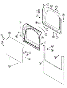 04 - Door parts for Maytag Dryer MDG16CSBWW from AppliancePartsPros.com