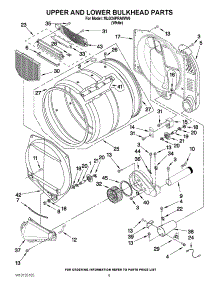 04 - Upper And Lower Bulkhead Parts parts for Maytag Dryer MLG24PRAWW0 from AppliancePartsPros.com