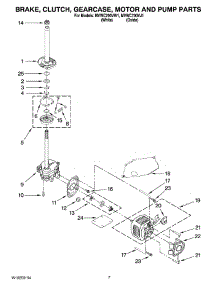 04 - Brake, Clutch, Gearcase, Motor And Pump Parts parts for Maytag Washer MVWC700VW1 from AppliancePartsPros.com