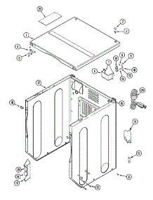15 - Cabinet-Front (Dryer) parts for Maytag Dryer MLG19PDBGW from AppliancePartsPros.com