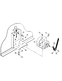 17 - Tumbler Motor Mount Assembly parts for Maytag Dryer MDG100PN1W from AppliancePartsPros.com