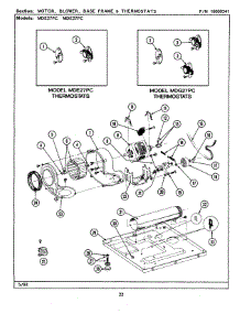 07 - Motor, Blower, Base Frame & Thermostats parts for Maytag Dryer MDE27PCAEL from AppliancePartsPros.com