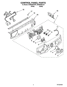 03 - Control Panel Parts parts for Maytag Washer MHWE900VW01 from AppliancePartsPros.com