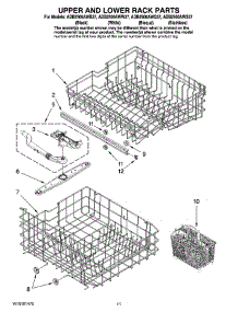 09 - Upper And Lower Rack Parts parts for Maytag Dishwasher ADB2500AWW37 from AppliancePartsPros.com