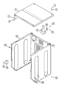 03 - Cabinet-Front (Upper) parts for Maytag Dryer MLE15PDCZW from AppliancePartsPros.com