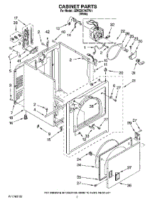 02 - Cabinet Parts parts for Maytag Dryer 3ZMED5705TW1 from AppliancePartsPros.com