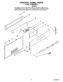 02 - Control Panel Parts parts for Maytag Range MGRH865QDS14 from AppliancePartsPros.com