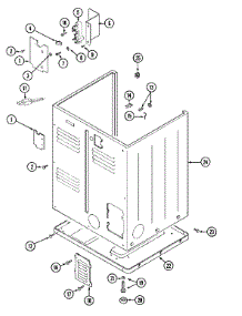 04 - Cabinet (Rear) parts for Maytag Dryer MDE10PRACW from AppliancePartsPros.com