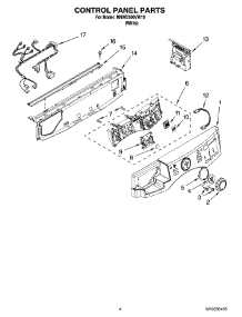 03 - Control Panel Parts parts for Maytag Washer MHWE500VW10 from AppliancePartsPros.com