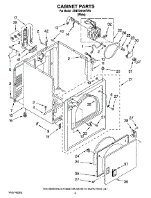 02 - Cabinet Parts parts for Maytag Dryer 3ZMED5705TW0 from AppliancePartsPros.com
