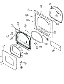 04 - Door (Dryer) parts for Maytag Dryer MLG19PDDGW from AppliancePartsPros.com