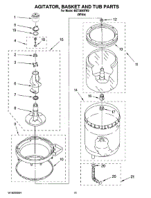 10 - Agitator, Basket And Tub Parts parts for Maytag Washer Dryer Combo MET3800TW2 from AppliancePartsPros.com
