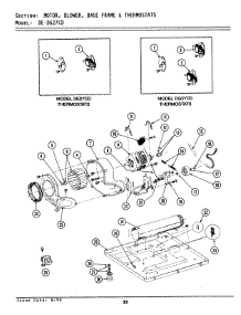 07 - Motor, Blower, Base Frame & Thermostats parts for Maytag Dryer DG27CD from AppliancePartsPros.com