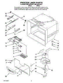 02 - Freezer Liner Parts parts for Maytag Refrigerator MBF2562HEW13 from AppliancePartsPros.com