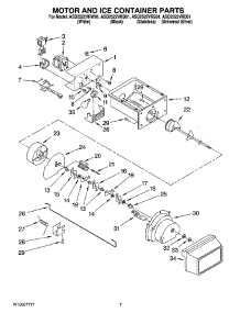 05 - Motor And Ice Container Parts parts for Maytag Refrigerator ASD2522VRW01 from AppliancePartsPros.com