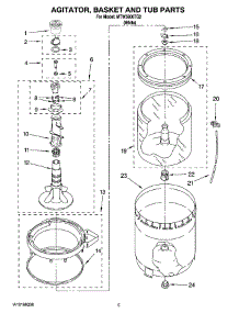 03 - Agitator, Basket And Tub Parts parts for Maytag Washer MTW5600TQ2 from AppliancePartsPros.com