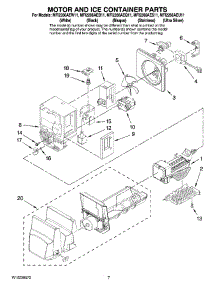 04 - Motor And Ice Container Parts parts for Maytag Refrigerator MFI2266AEW11 from AppliancePartsPros.com