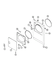 04 - Door parts for Maytag Dryer MDE12PSBCW from AppliancePartsPros.com