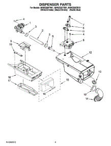 04 - Dispenser Parts parts for Maytag Washer MHWZ600TB01 from AppliancePartsPros.com