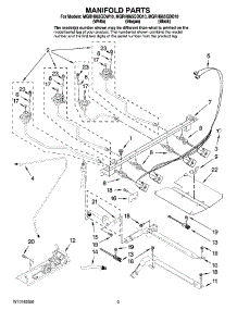 03 - Manifold Parts parts for Maytag Range MGRH865QDW10 from AppliancePartsPros.com