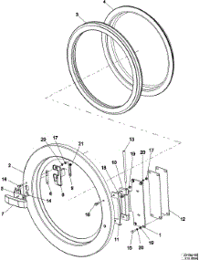 05 - Door parts for Maytag Washer MFR50PDCTS from AppliancePartsPros.com