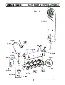 08 - Inlet Duct & Heater Assembly parts for Maytag Dryer DE25CS from AppliancePartsPros.com