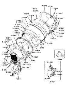 05 - Lint Screen, Tumbler (Front & Back) parts for Maytag Dryer LDG19CD from AppliancePartsPros.com