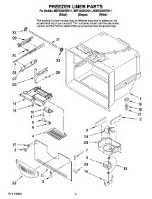02 - Freezer Liner Parts parts for Maytag Refrigerator MBF2255KEQ11 from AppliancePartsPros.com