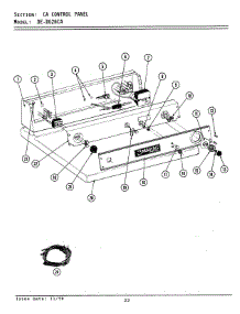 03 - Control Panel-Ca Models parts for Maytag Dryer DE26CA from AppliancePartsPros.com