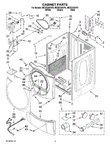 02 - Cabinet Parts parts for Maytag Dryer MEDE500VW0 from AppliancePartsPros.com