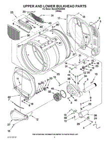 04 - Upper And Lower Bulkhead Parts parts for Maytag Dryer MLG24PDAWW0 from AppliancePartsPros.com