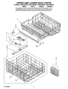 09 - Upper And Lower Rack Parts parts for Maytag Dishwasher ADB1500AWQ1 from AppliancePartsPros.com