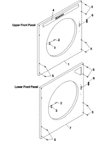 06 - Upper / Lower Front Panel parts for Maytag Dryer MLG31PCBWW from AppliancePartsPros.com