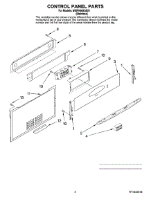 02 - Control Panel Parts parts for Maytag Range MGRH865QDS1 from AppliancePartsPros.com